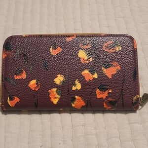 Thirty-One Brand Floral Zip-Around Wallet
